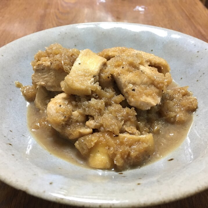 油揚げと鶏肉のみぞれ煮！さっぱりうまうま♪